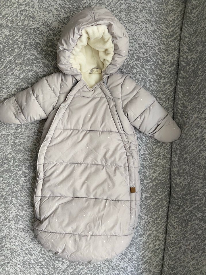 Gri Kürklü Bebek Kış Tulumu - Görsel 2