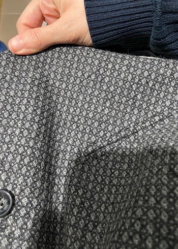 Düğmeli Klasik Gri Erkek Yelek ds damat - Görsel 4