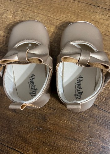 Papulin Bronz Fiyonklu Kız Bebek Babet - Görsel 3