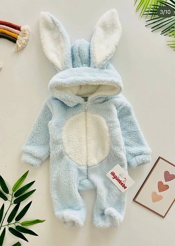 Kapüşonlu Kürklü Bebek Tulumu - Görsel 2