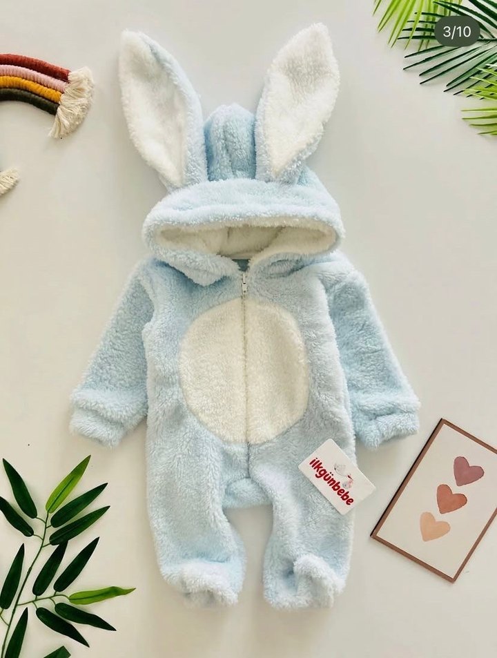 Kapüşonlu Kürklü Bebek Tulumu - Görsel 2