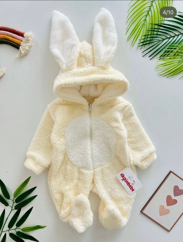 Kapüşonlu Kürklü Bebek Tulumu - Görsel 3
