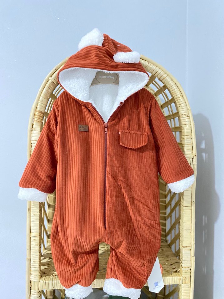 Kahverengi Kürklü Bebek Tulumu - Görsel 2