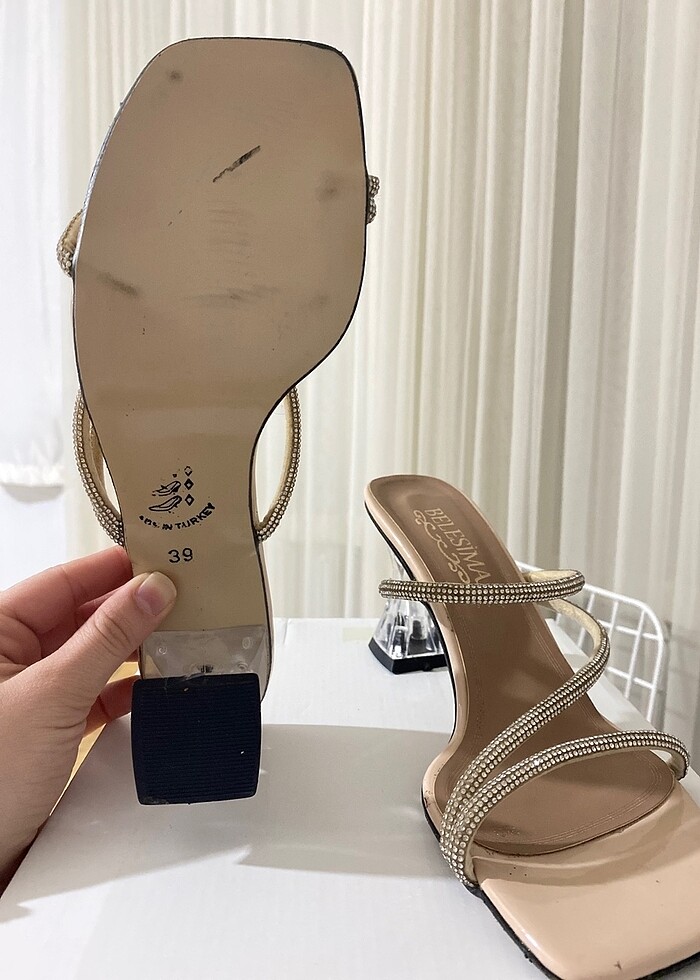 KADIN TOPUKLU AYAKKABI TERLİK - Görsel 4