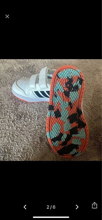 25 Beden beyaz Renk Adidas Ayakkabı çocuk