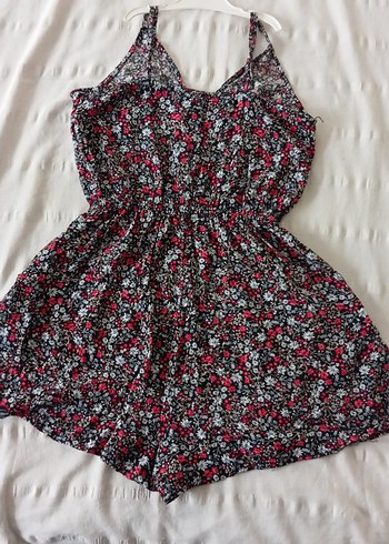 Çiçek Desenli Bohem Mini Tulum - Görsel 2