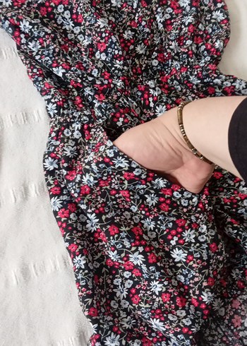 Çiçek Desenli Bohem Mini Tulum - Görsel 3