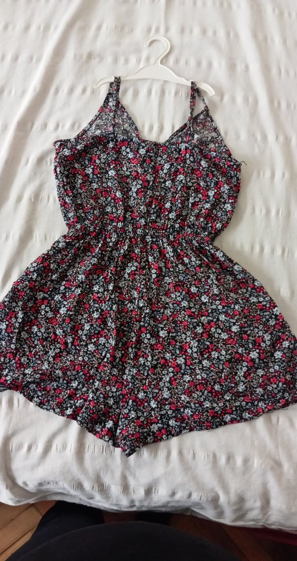 Çiçek Desenli Bohem Mini Tulum - Görsel 2