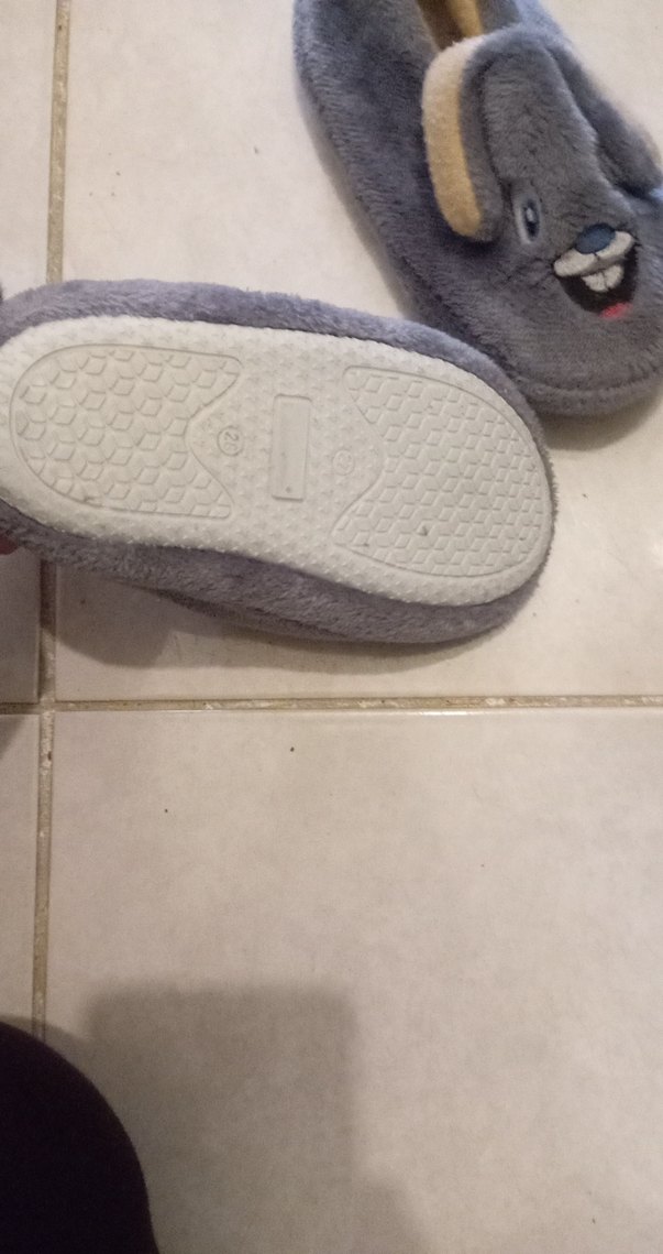 Kızlar için Gri Nakışlı Sıcak Ev Terliği - Görsel 4