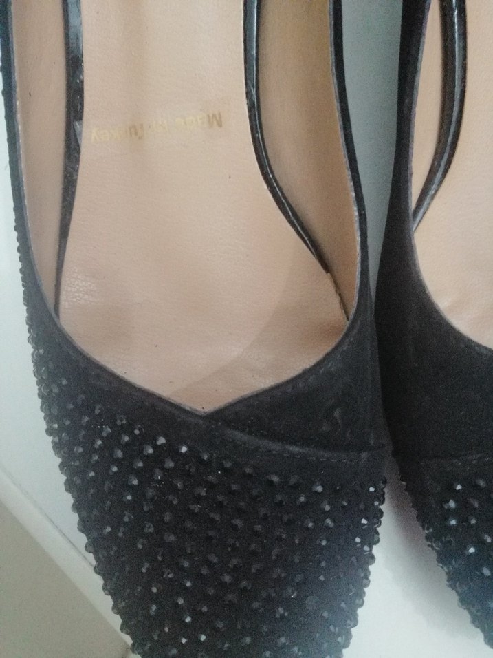 Siyah Tokalı Blok Topuklu Kadın Stiletto - Görsel 4