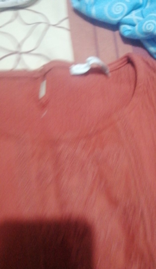 Keten Kırmızı Bohem Uzun Kollu Bluz - Görsel 4