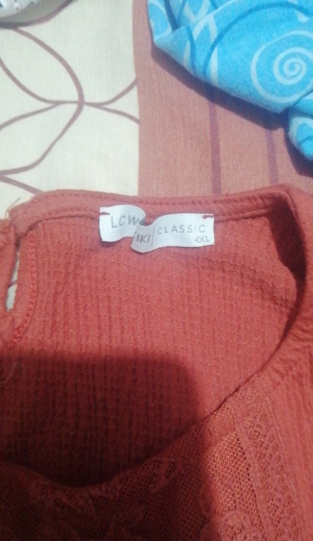 Keten Kırmızı Bohem Uzun Kollu Bluz - Görsel 5