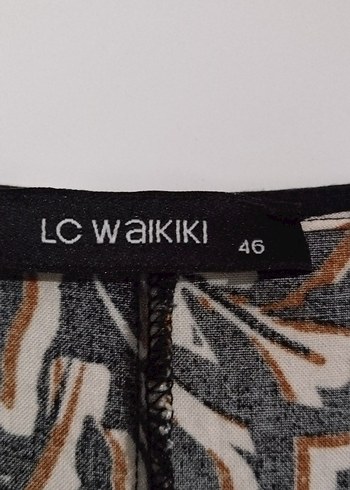 yuvarlak Yaka KahverengiDesenli Uzun Elbise - Görsel 5