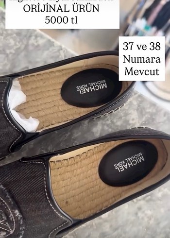 37 Beden MK İngiltereden orjinal Koyu kot rengi Nakışlı Kadın babet