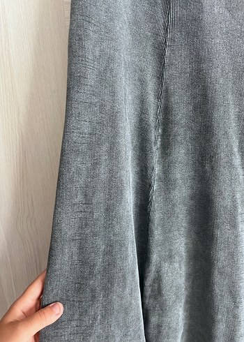 40 Beden gri Renk Trendyolmilla Balık Uzun Esnek Etek