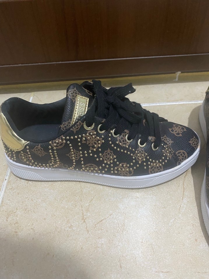 Kahverengi Yüksek Topuklu Kadın Spor Ayakkabı - Görsel 2