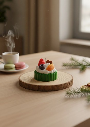 Renkli Meyve Detaylı Mum - Görsel 2