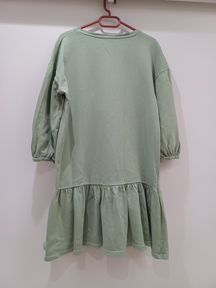 Yeşil Midi Elbise - Görsel 4