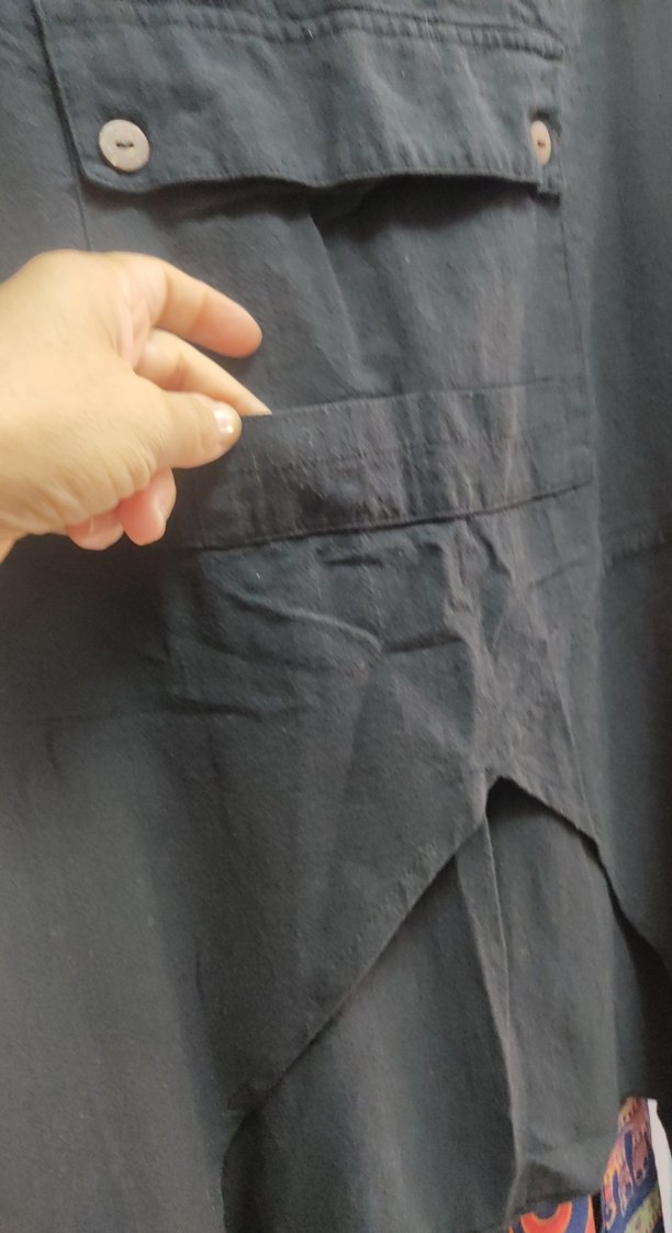 Modern şalvar. Bohem Siyah Uzun Kumaş Pantolon - Görsel 4