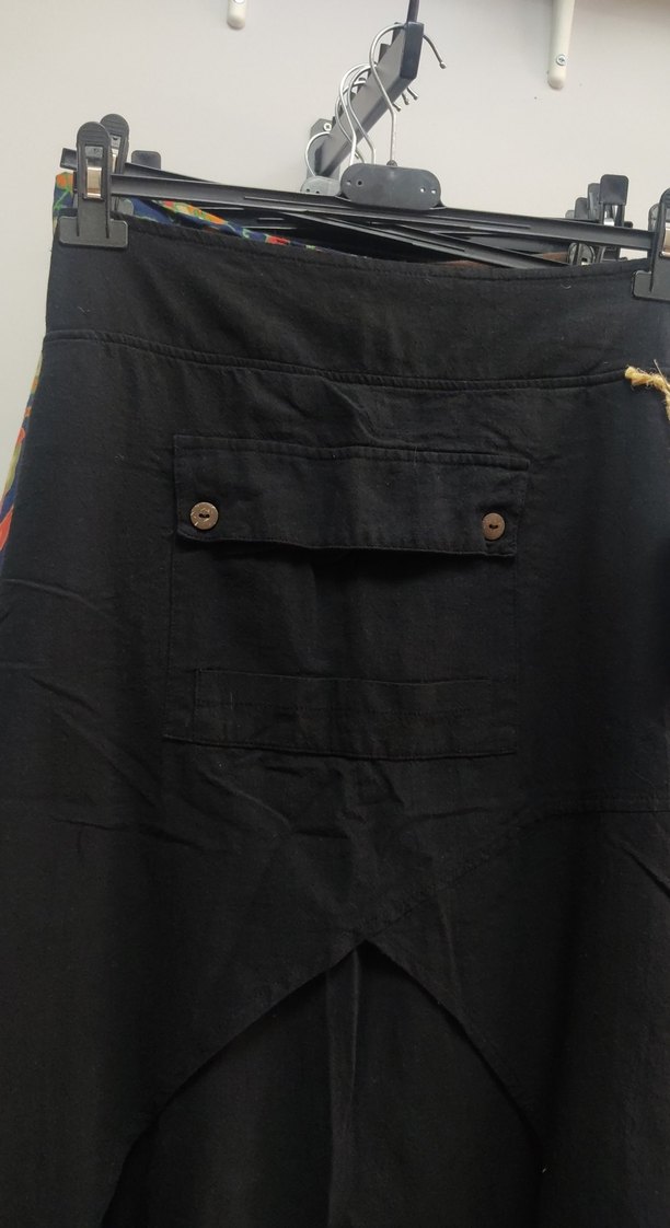 Modern şalvar. Bohem Siyah Uzun Kumaş Pantolon - Görsel 2