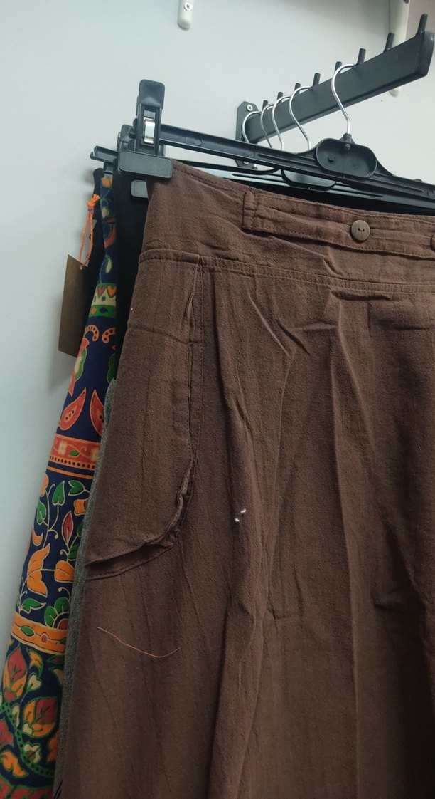 Modern şalvar. Kadın Kahverengi Bohem Rahat Pantolon - Görsel 2