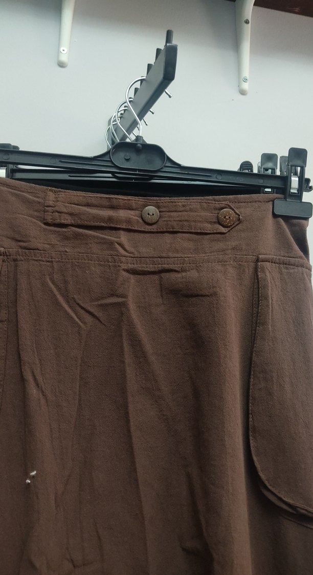 Modern şalvar. Kadın Kahverengi Bohem Rahat Pantolon - Görsel 3