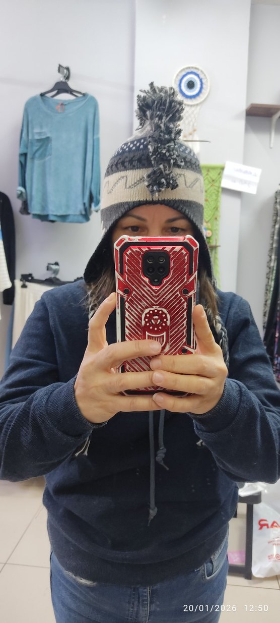 Gri Örgü Kadın Bere - Görsel 3