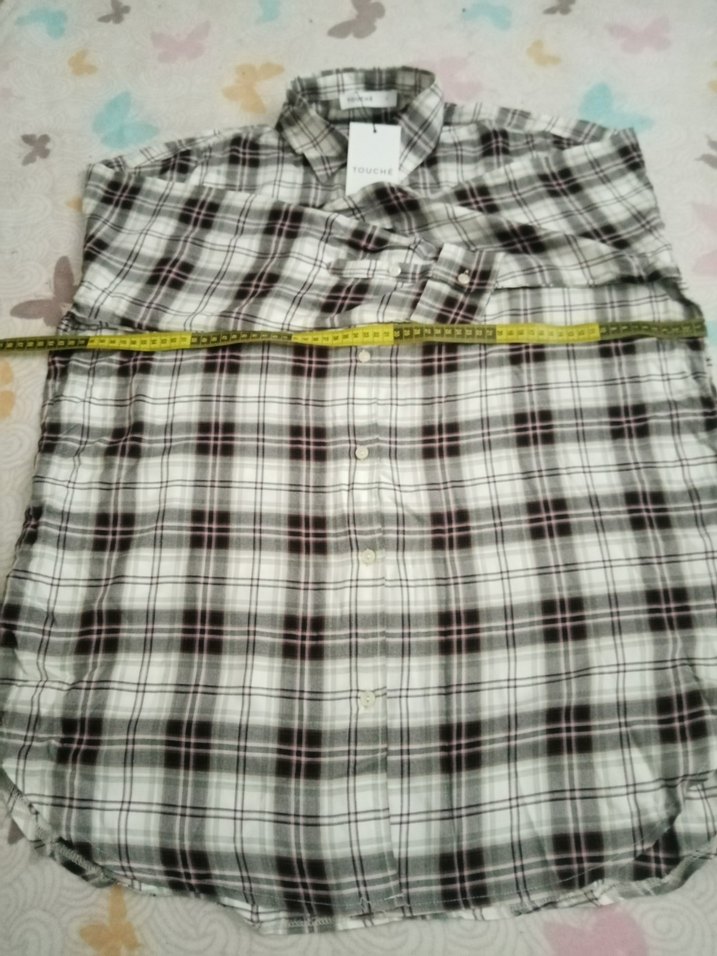 Touché Siyah Ekoseli Oversize Gömlek - Görsel 5