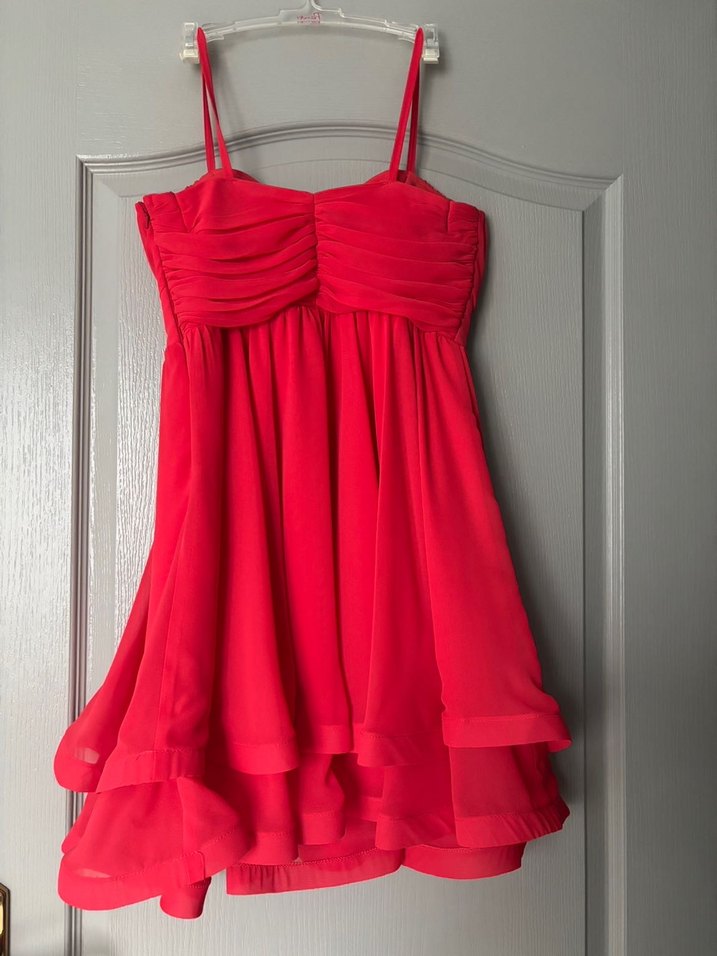 Nar çiçeği Askılı Midi Abiye Elbise - Görsel 3