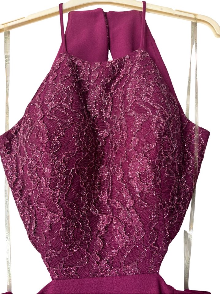 Dantel Detaylı Uzun Abiye Elbise - Görsel 4