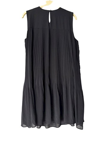 Piliseli Siyah  Kadın Elbise - Görsel 2