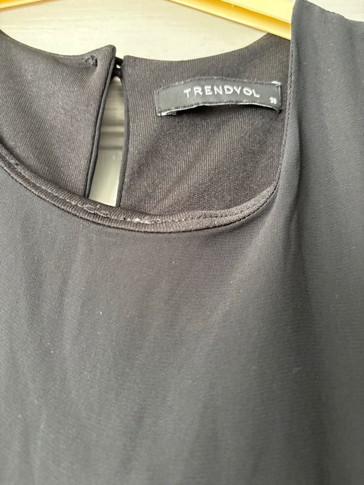 Piliseli Siyah  Kadın Elbise - Görsel 3