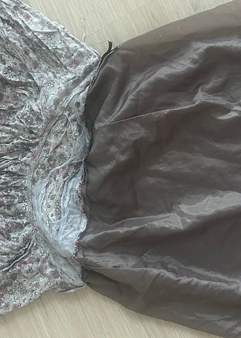 Gri Bohem cepli asimetrik etek - Görsel 2