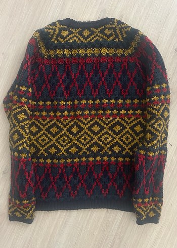 Desenli Bohem Örgü Kazak zara - Görsel 5