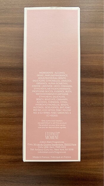 Beden Calvin Klein Eternity Moment