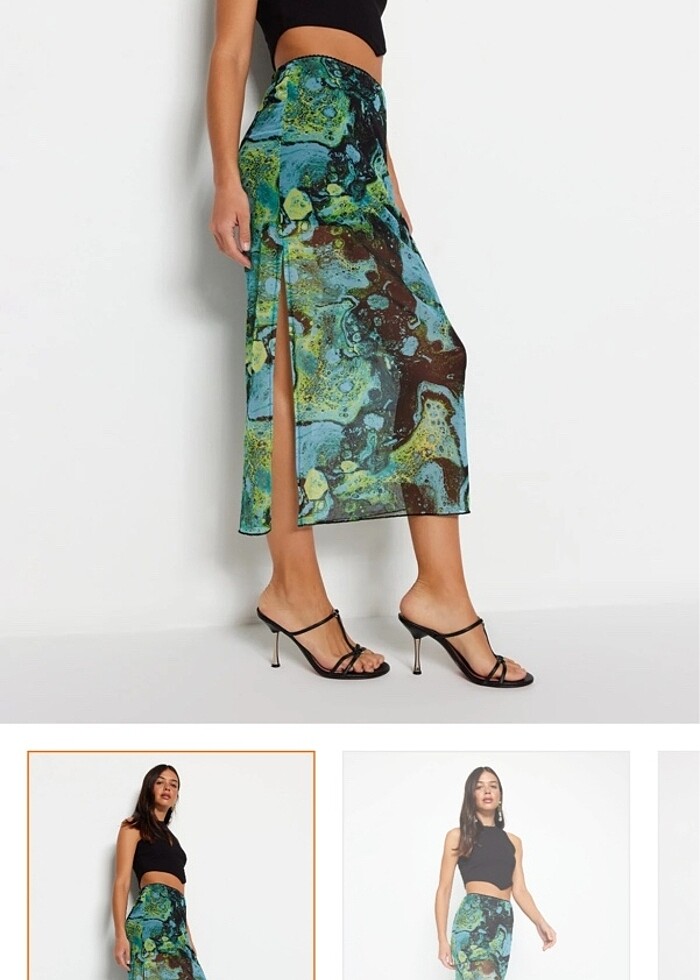 Desenli Tül Etek - Görsel 4