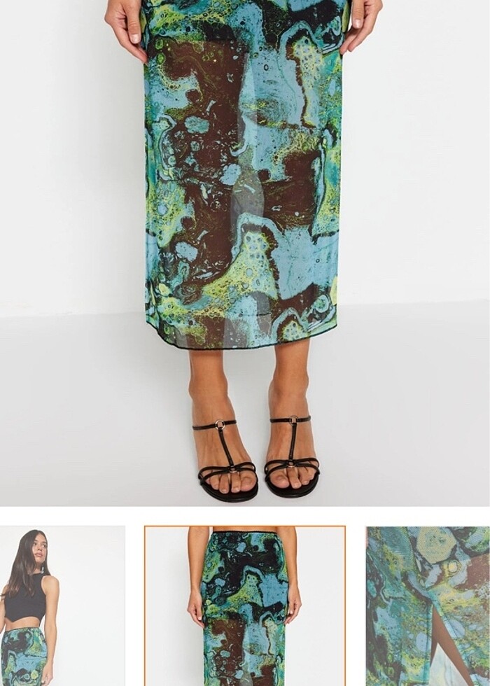 Desenli Tül Etek - Görsel 2