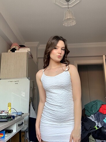 xs Beden beyaz Renk mango elbise