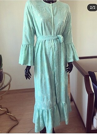 Roaa Design Mint Abaya