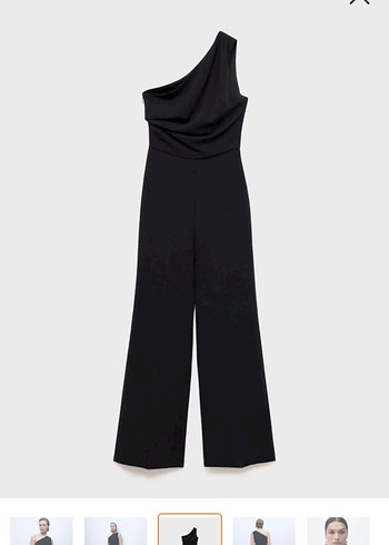 Mango Siyah Tek Omuzlu Tulum - Görsel 2