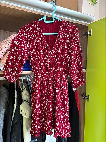 s Beden bordo Renk trendyolmilla 36 beden çiçekli bordo mini elbise
