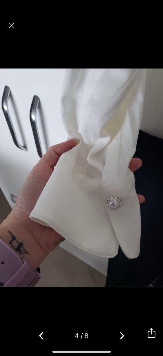 Zara Beyaz Düğmeli Midi Kadın Tulum - Görsel 5