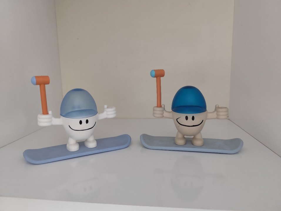 Pastel Mavi Aksiyon Figürü . sevimli yumurtalık. haşlanmış yum.. - Görsel 2