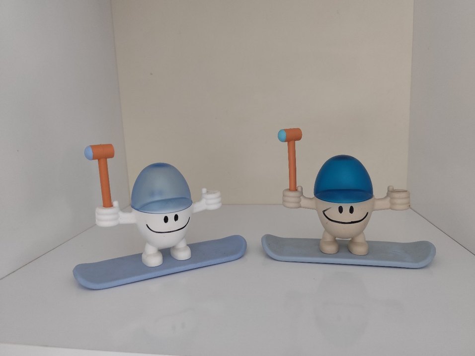 Pastel Mavi Aksiyon Figürü . sevimli yumurtalık. haşlanmış yum.. - Görsel 4