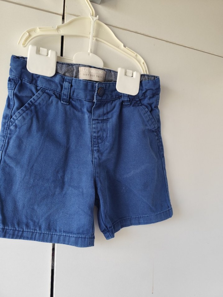Erkek Çocuk Mavi Bol Kesim Kot Şort - Görsel 3