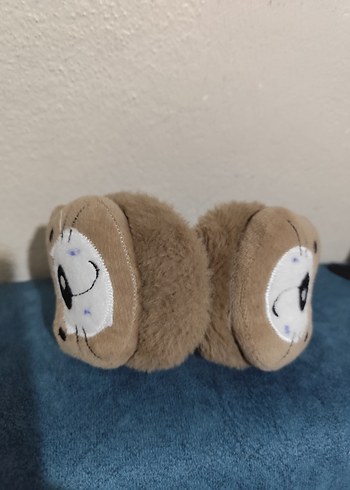 Kahverengi Sevimli Peluş Oyuncak kulaklık - Görsel 3