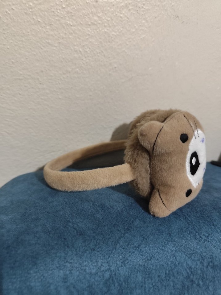 Kahverengi Sevimli Peluş Oyuncak kulaklık - Görsel 2