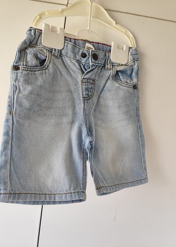 18-24 Ay Beden mavi Renk Erkek Çocuk Açık Mavi Bol Kesim Denim Şort