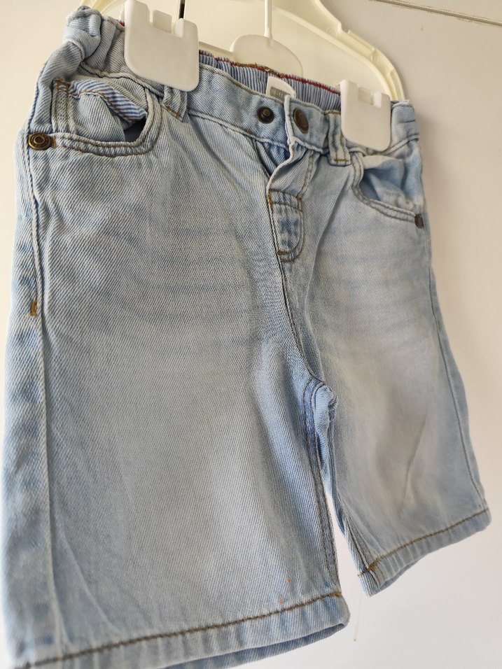 Erkek Çocuk Açık Mavi Bol Kesim Denim Şort - Görsel 3