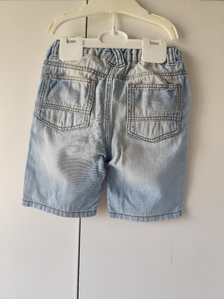 Erkek Çocuk Açık Mavi Bol Kesim Denim Şort - Görsel 2